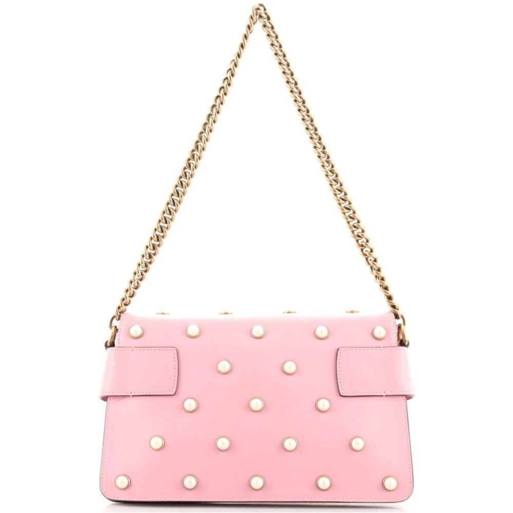 Gucci Calfskin Pearl Bee Broadway Mini Shoulder Bag - Picture 2 of 15